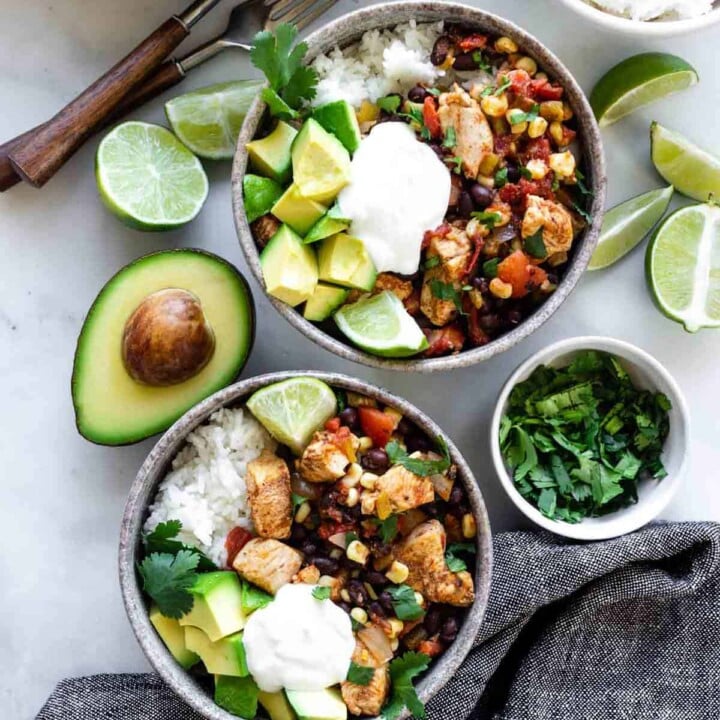 Southwest Chicken Rice Bowl Pass Me Some Tasty